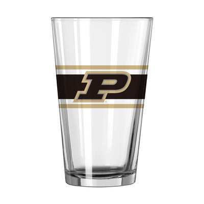 Purdue 16oz Stripe Pint Glass - Logo Brands