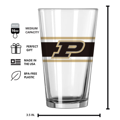 Purdue 16oz Stripe Pint Glass - Logo Brands