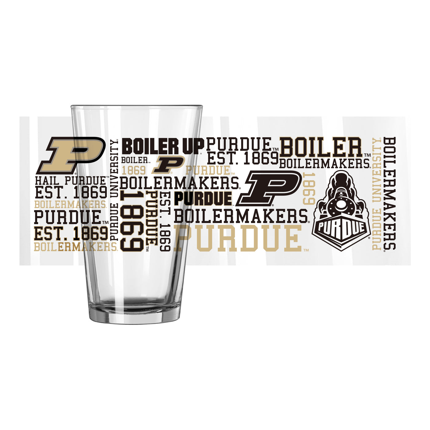 Purdue 16oz Spirit Pint Glass - Logo Brands