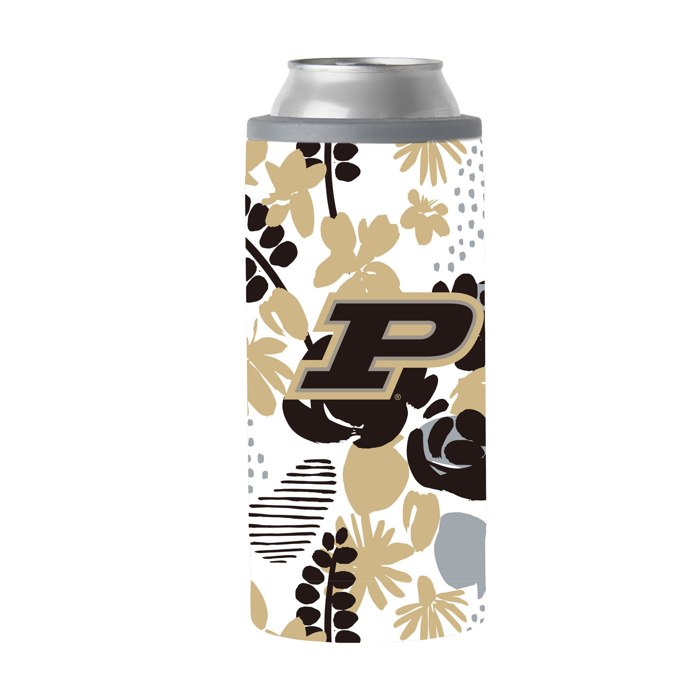 Purdue 12oz Floral Slim Can Coolie