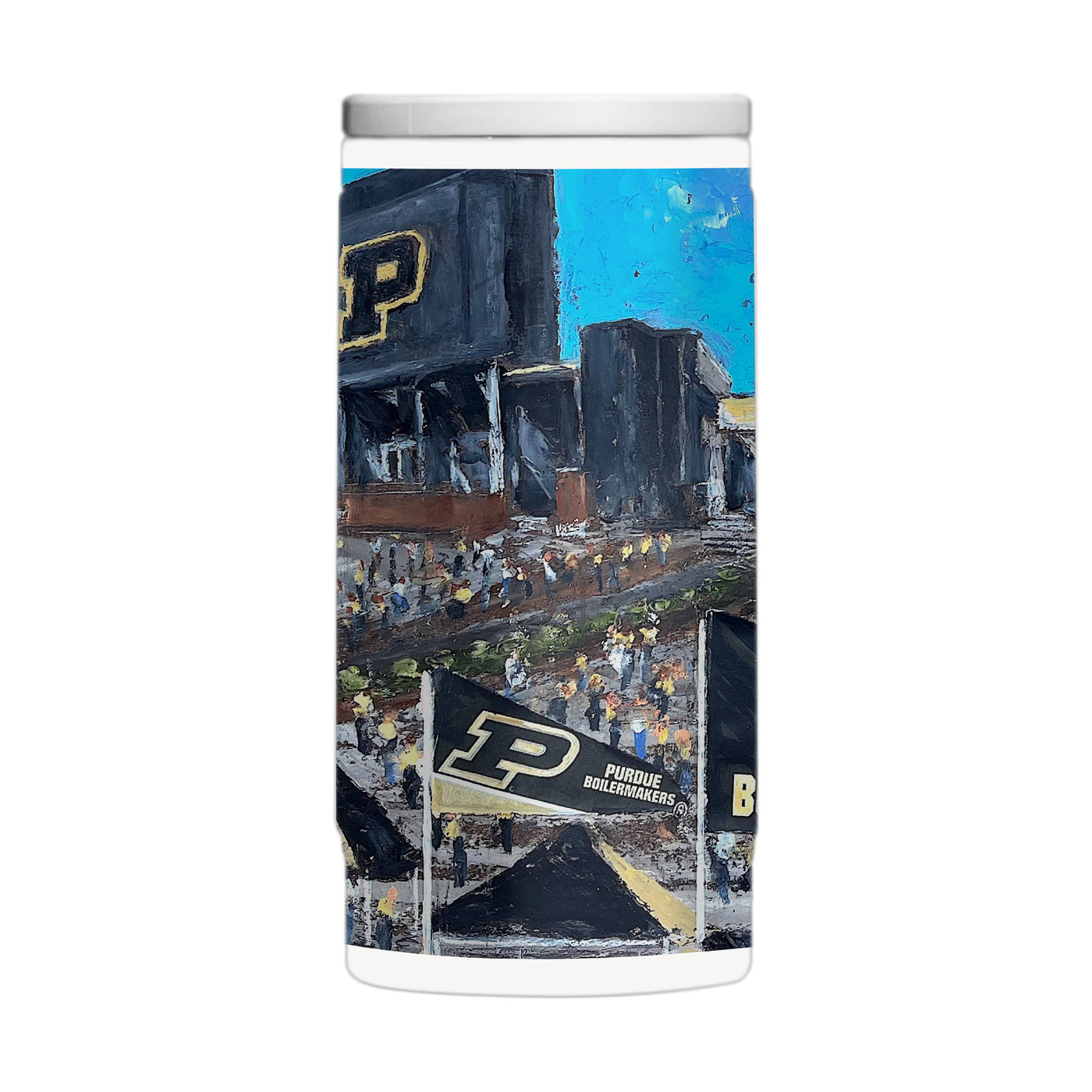 Purdue 12oz Collector Powder Coat Slim Can Coolie