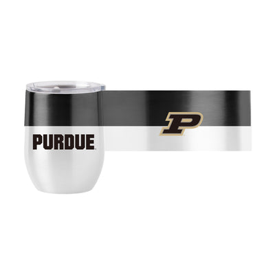 Purdue Color Block 16 oz Stainless Curved Beverage