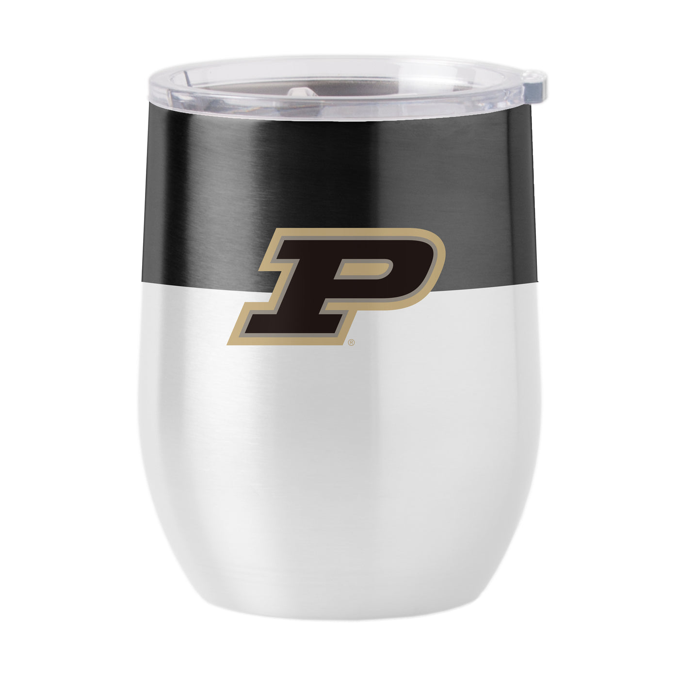 Purdue Color Block 16 oz Stainless Curved Beverage