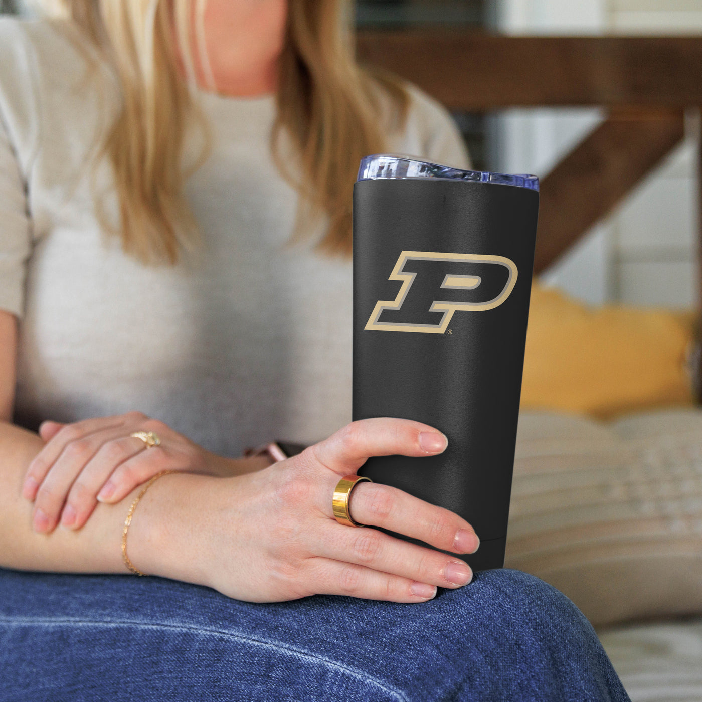 Purdue 20oz Flipside Powder Coat Tumbler - Logo Brands