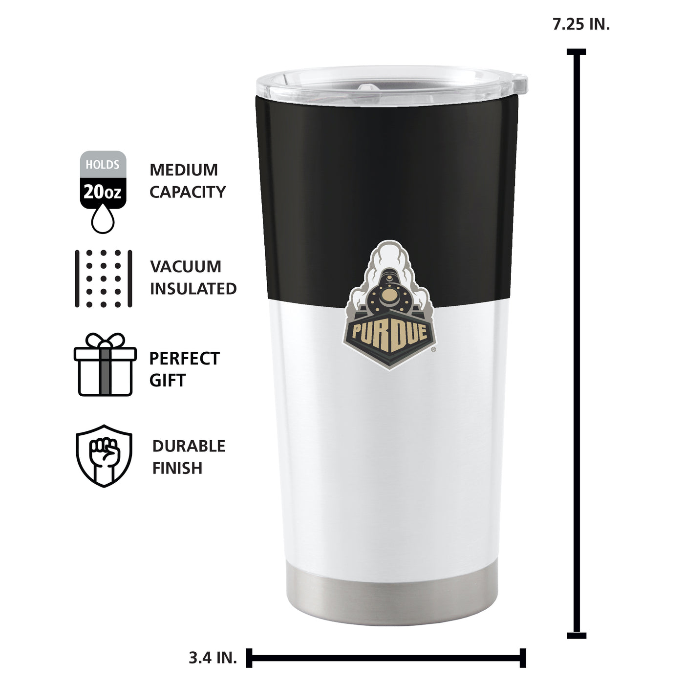 Purdue 20oz Colorblock Stainless Tumbler