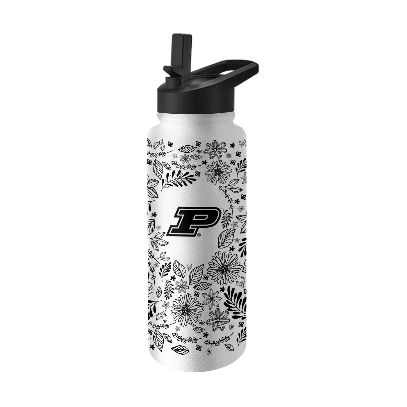 Purdue Quencher Botanical Flip Top Water Bottle