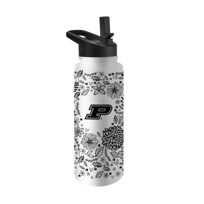 Purdue Quencher Botanical Flip Top Water Bottle