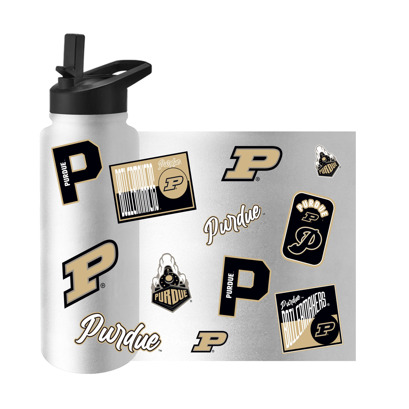 Purdue 34oz White Dreamweave Quencher Bottle