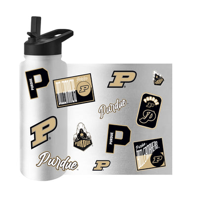 Purdue 34oz White Dreamweave Quencher Bottle