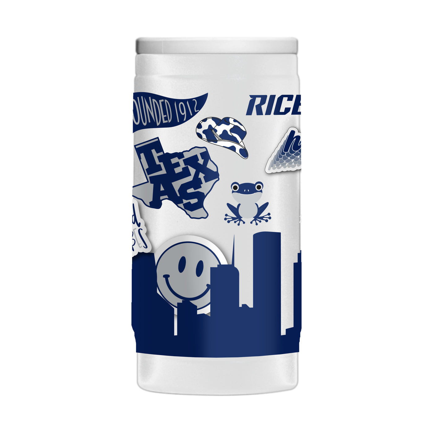 Rice 12oz Native Powder Coat Slim Can Coolie