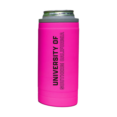 USC 12oz Electric Stacked Soft Touch Slim Coolie - Logo Brands