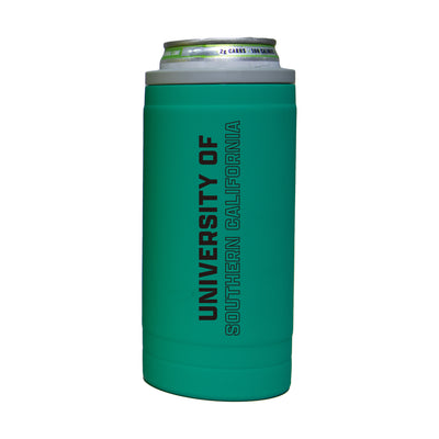 USC 12oz Optic Stacked Soft Touch Slim Coolie - Logo Brands