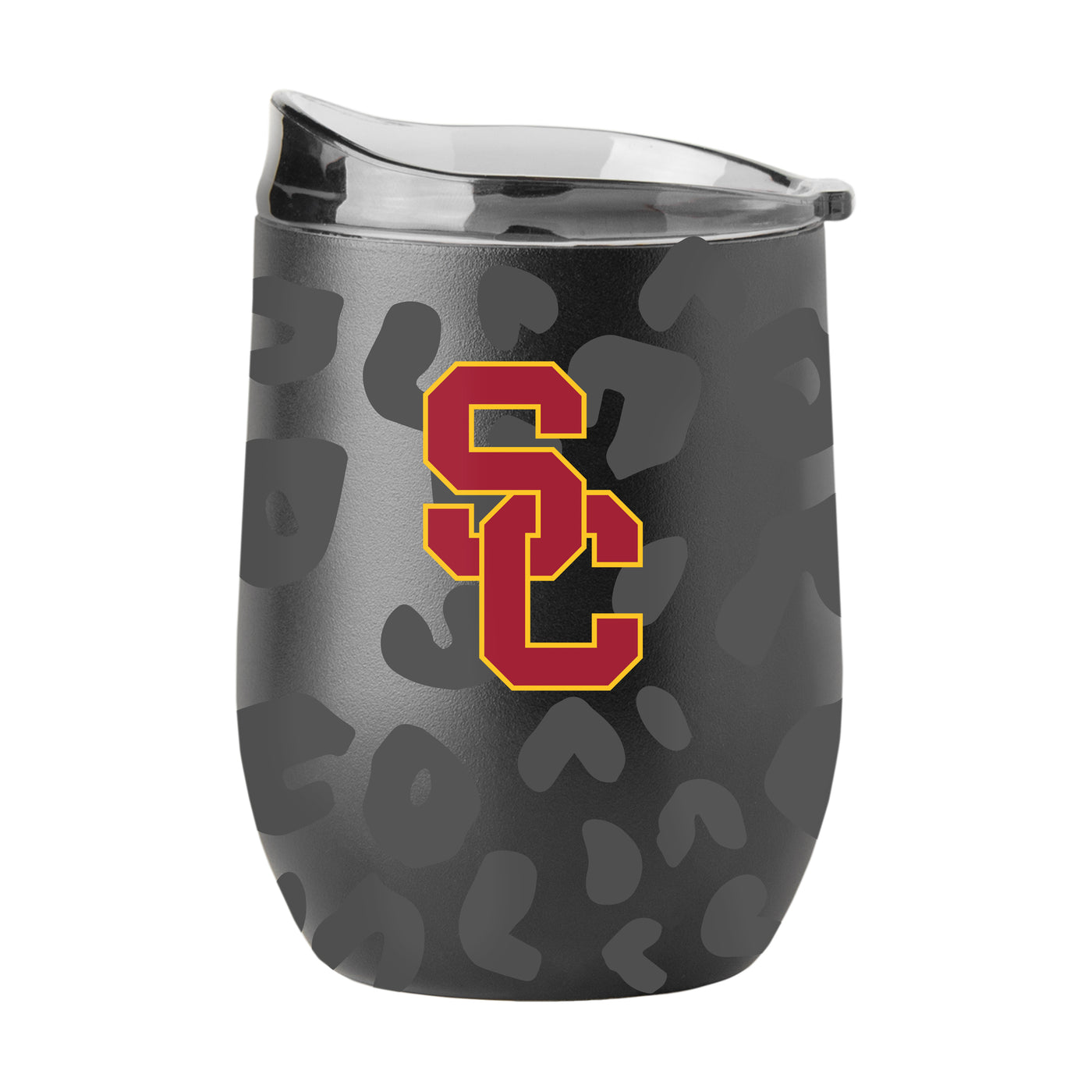 USC Leopard 16oz Black Powdercoat Curved Beverage