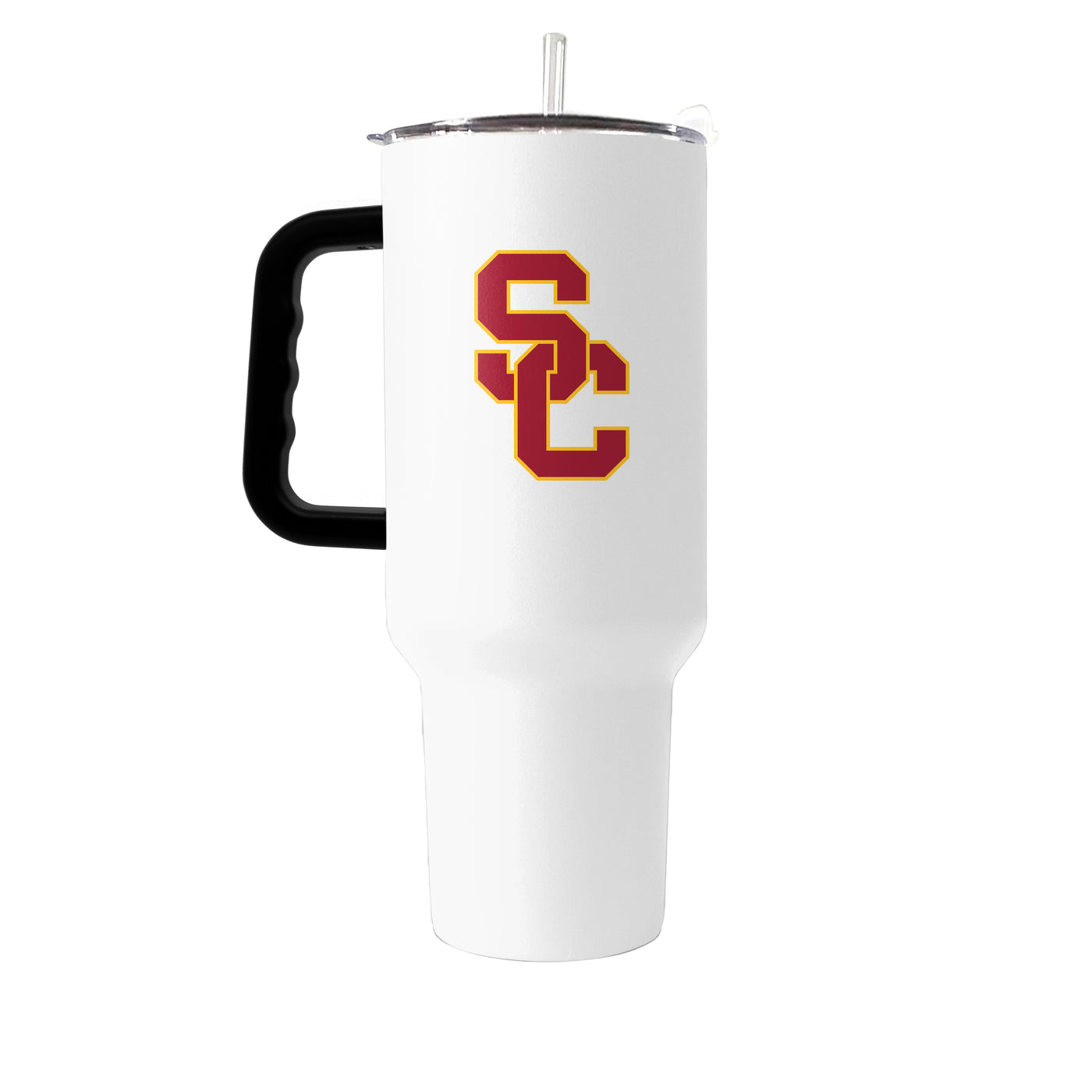 USC White 40oz Logo Powder Coat Tumbler