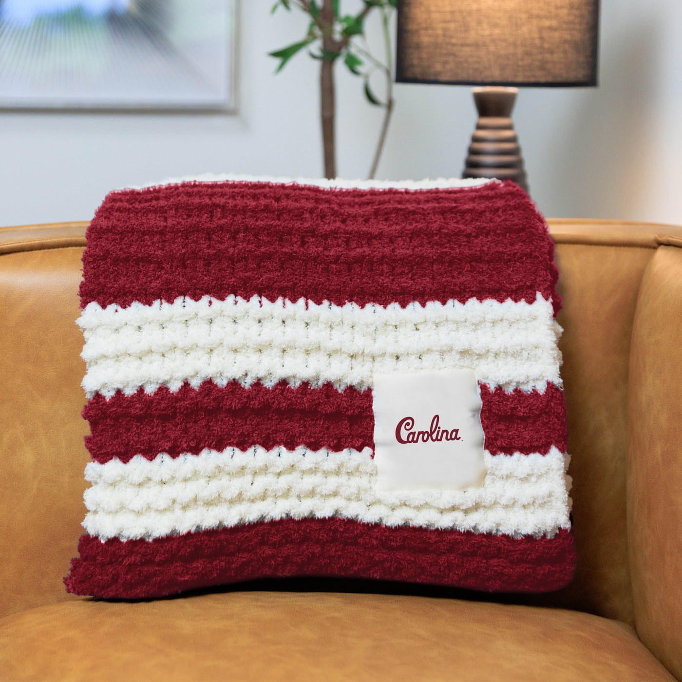 South Carolina Cable Knit Throw 50x60