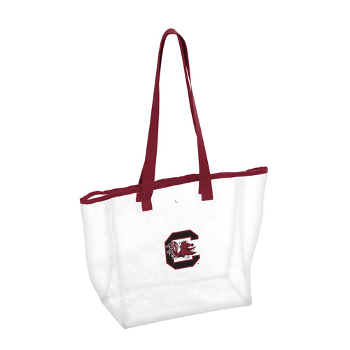 Clear tote bag for South Carolina Stadium, Logo Brands, with reinforced handles and transparent design for security and convenience.