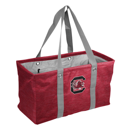 South Carolina Crosshatch Picnic Caddy bag by Logo Brands with handles and multiple compartments for outdoor dining essentials.