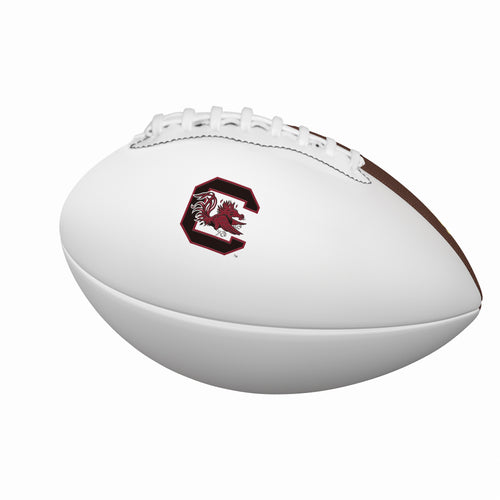 South Carolina Mini Autograph Football by Logo Brands, a recreation football with space for signatures, on a white background.