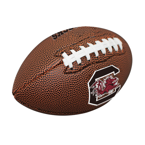 South Carolina Mini Size Composite Football by Logo Brands, recreation football with team colors and logo for casual play.