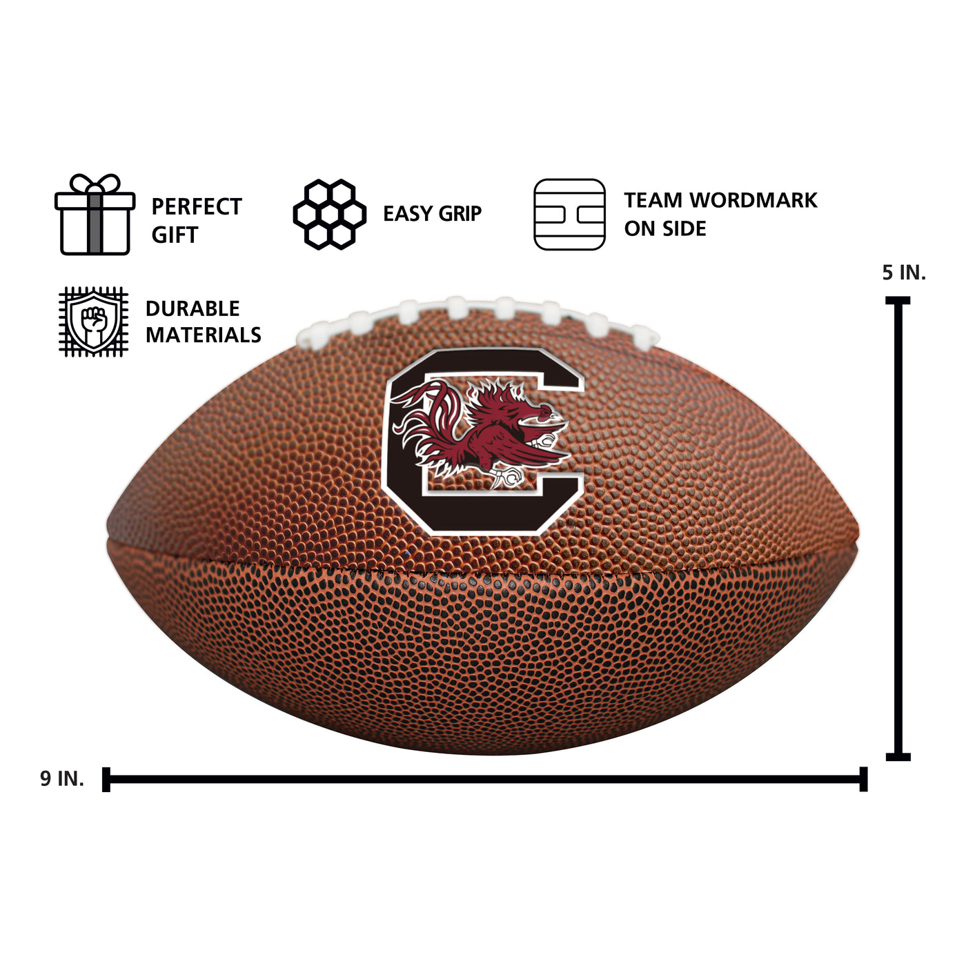 South Carolina Mini Size Composite Football - Logo Brands