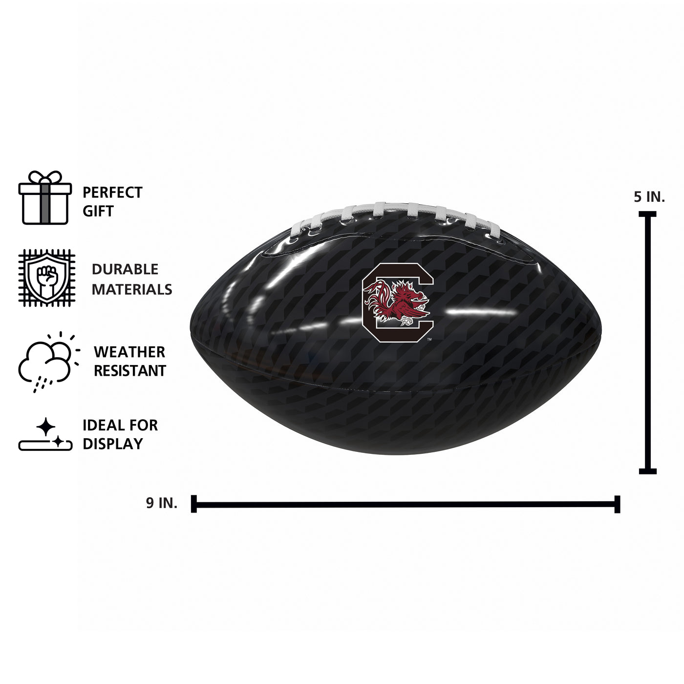South Carolina Carbon Fiber Mini SizeGlossy Football