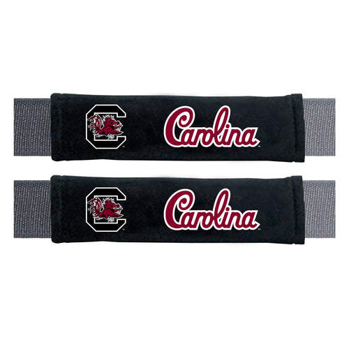South Carolina embroidered auto seat belt by Logo Brands, featuring detailed state embroidery on a safety belt for vehicle use.