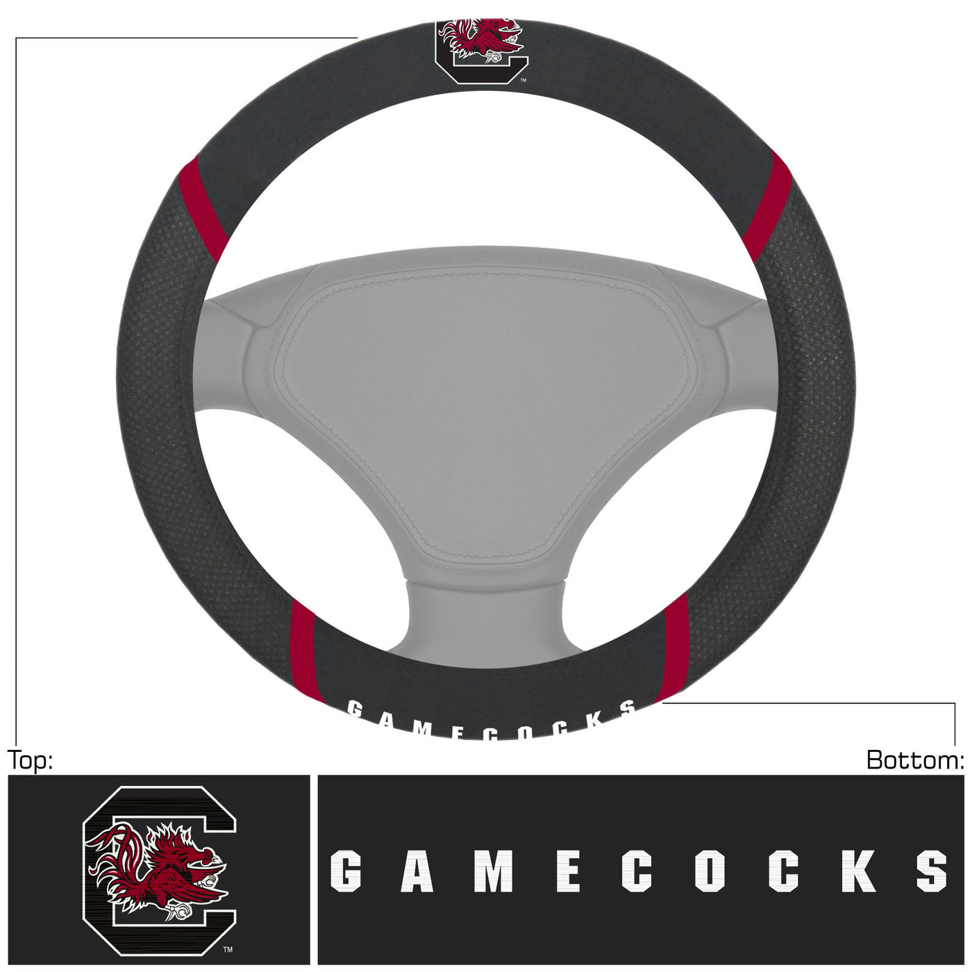 University of South Carolina Steering Wheel Cover