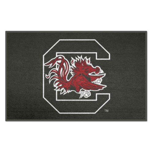 University of South Carolina starter mat by Logo Brands featuring the school logo and team colors on a durable mat.