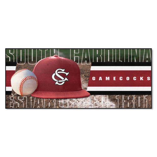 University of South Carolina baseball runner mat by Logo Brands, featuring team logo and vibrant design for sports fans.