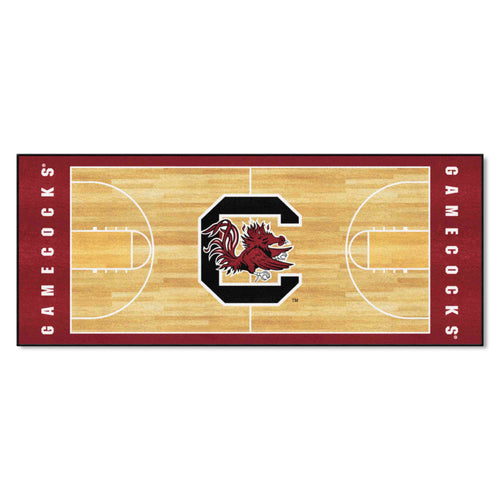 University of South Carolina NCAA basketball runner mat by Logo Brands featuring team logo and vibrant design for sports fans.
