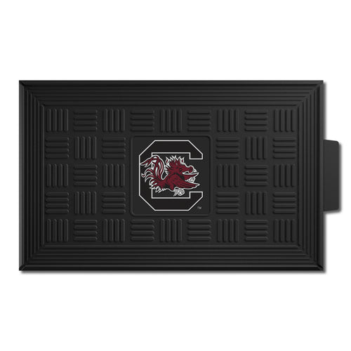 University of South Carolina medallion door mat by Logo Brands, featuring school logo and vibrant USC colors for welcome and decor.