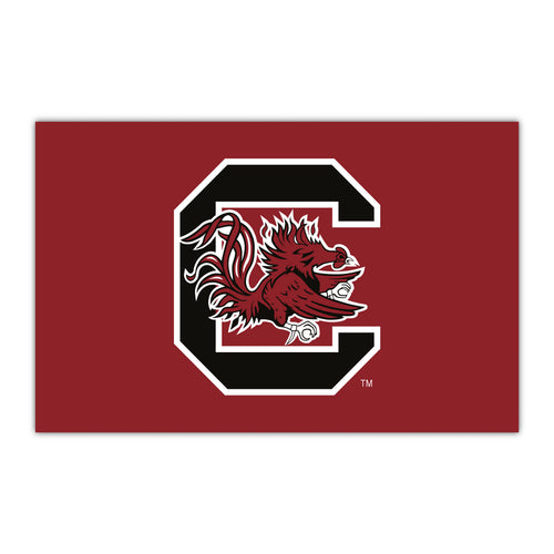 South Carolina HiDef Rookie logo mat by Logo Brands with vibrant team colors and high-definition design on durable fabric.
