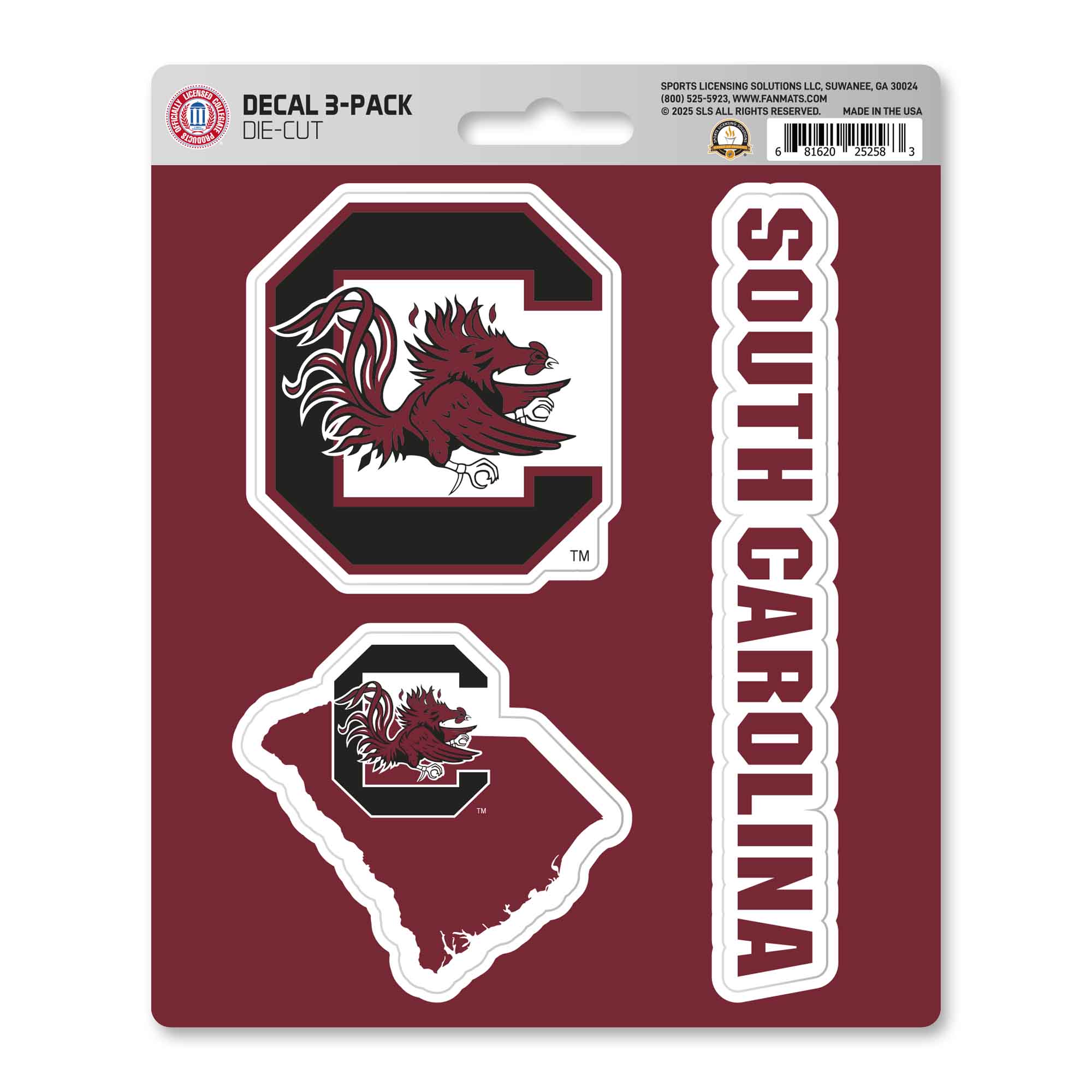 University of South Carolina Decal 3-pk | Logo Brands