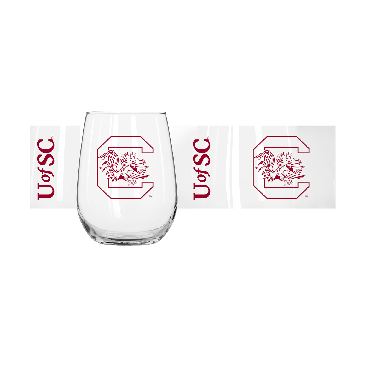 South Carolina 16oz Gameday Curved Beverage Glass