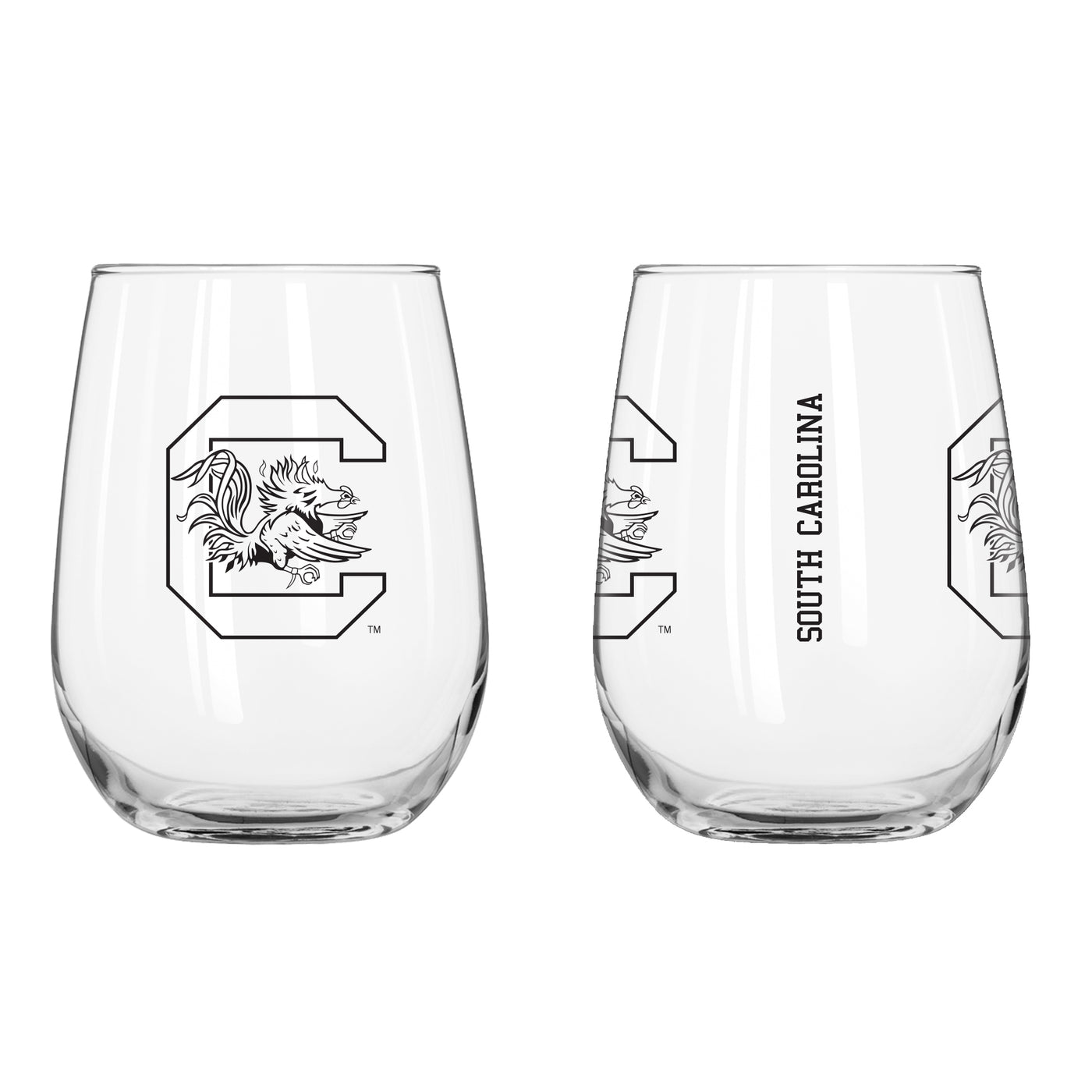 South Carolina 16oz Gameday Curved Beverage Glass