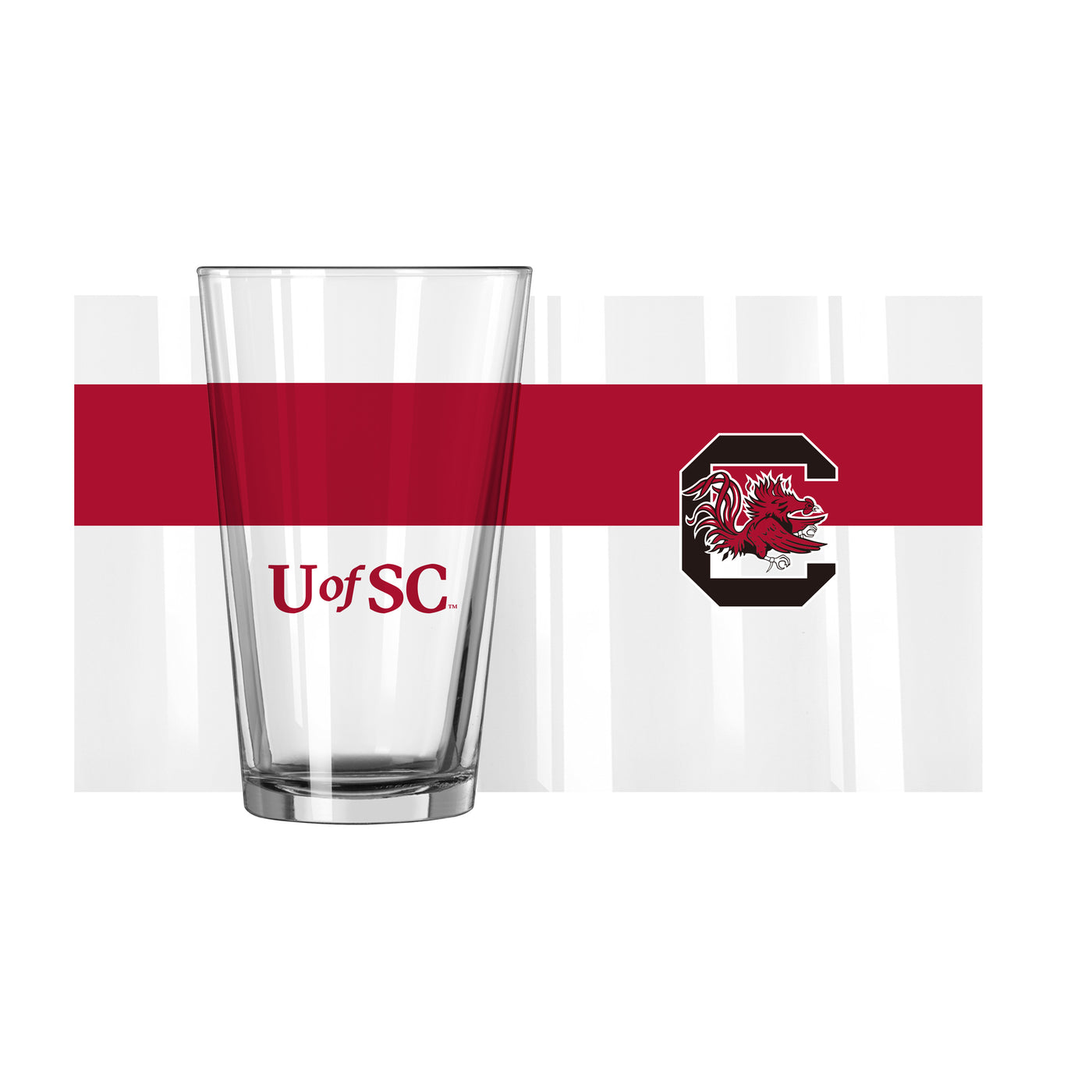 South Carolina 16oz Colorblock Pint Glass