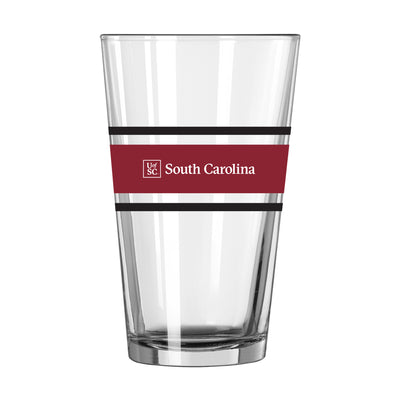 South Carolina 16oz Stripe Pint Glass - Logo Brands