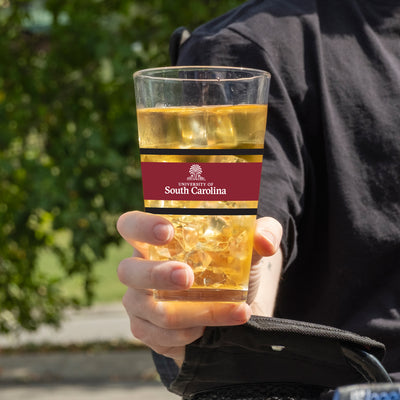 South Carolina 16oz Stripe Pint Glass - Logo Brands