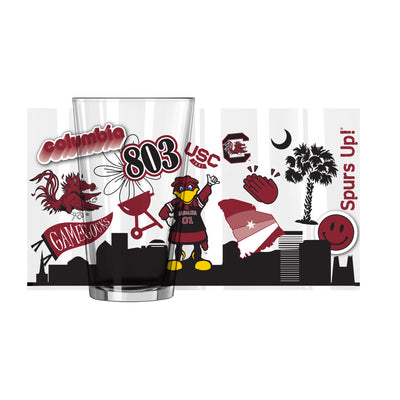 South Carolina 16oz Native Pint Glass