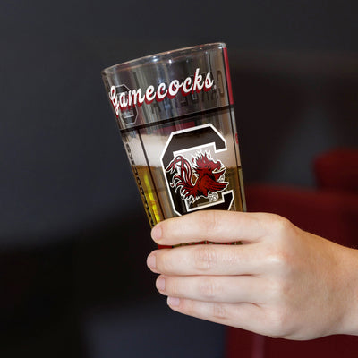 South Carolina 16oz Quilted Stained Pint Glass