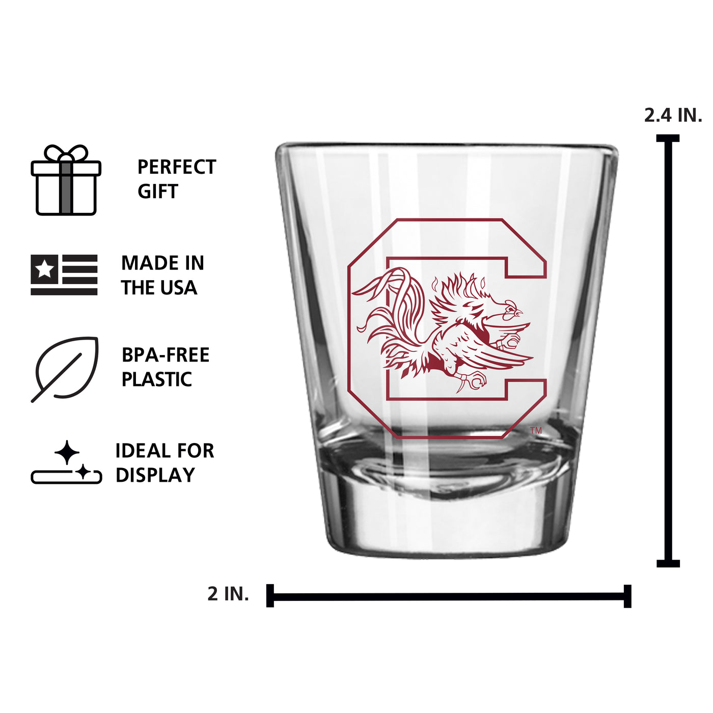 South Carolina 2oz Gameday Shot Glass - Logo Brands