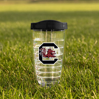 South Carolina 16oz Flipside Dbl Wall Clear Tumbler