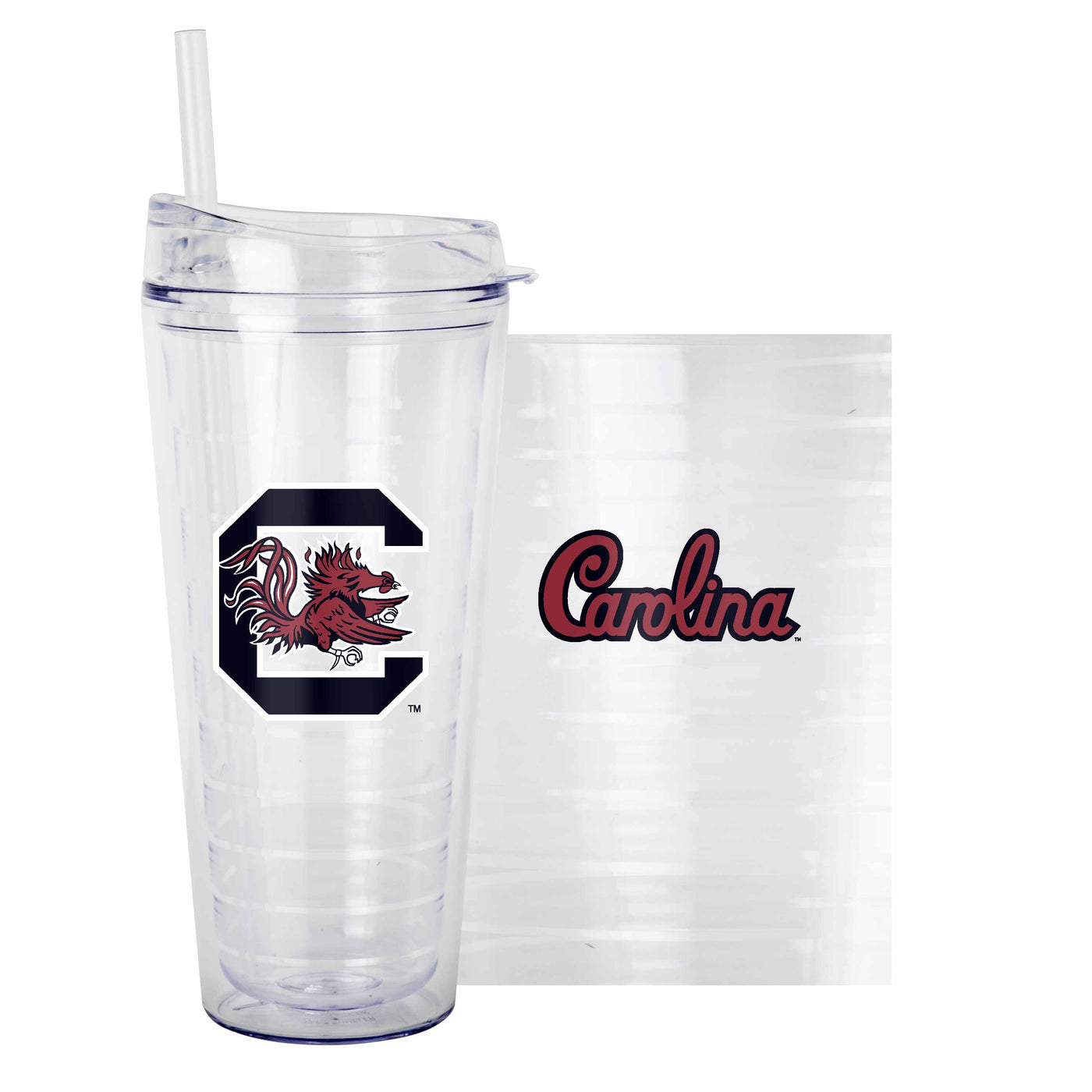 South Carolina 22oz Flipside Dbl Wall Clear Tumbler