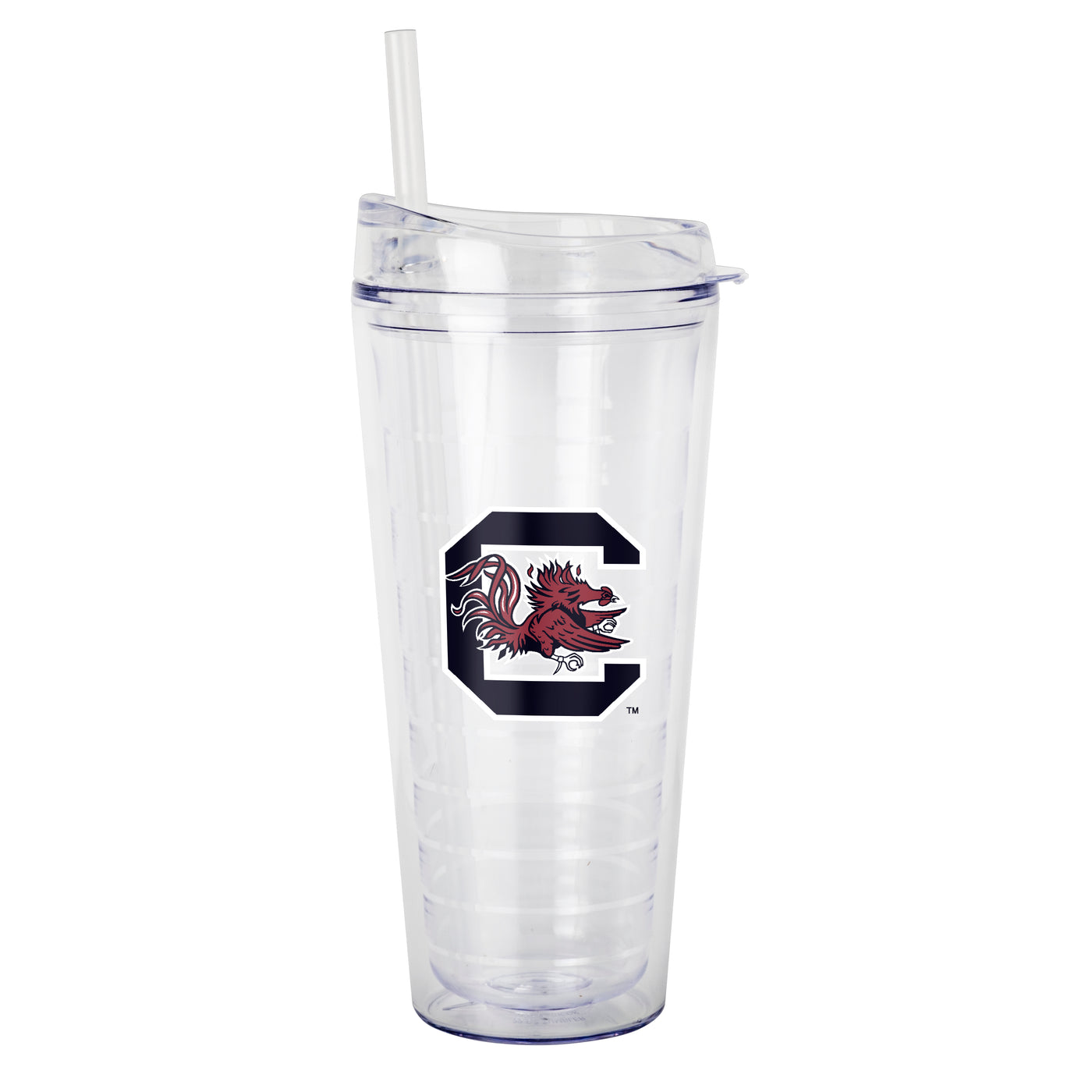 South Carolina 22oz Flipside Dbl Wall Clear Tumbler