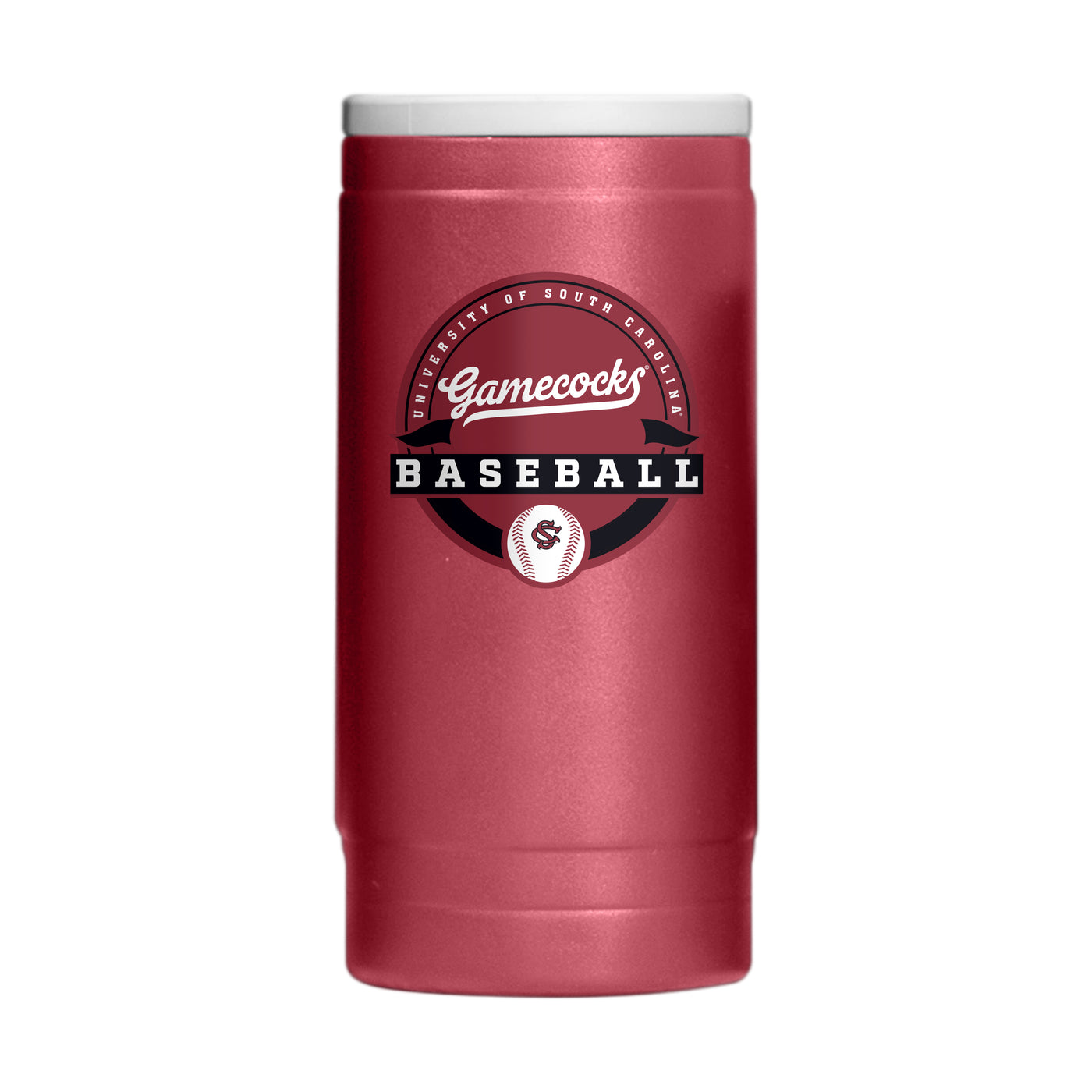 South Carolina Baseball 12oz Powder Coat Slim Can Coolie