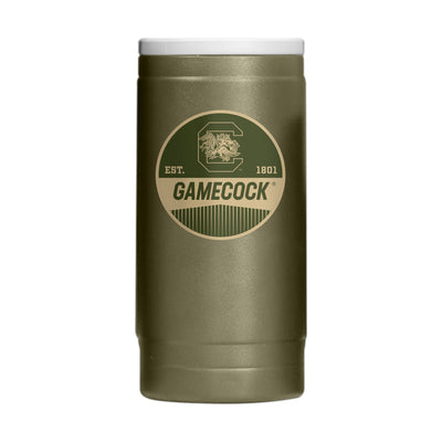 South Carolina  Badge Powder Coat Slim Can Coolie