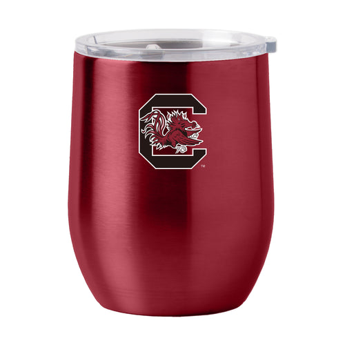 South Carolina Gameday 16oz stainless steel curved beverage drinkware by Logo Brands, featuring team logo and vibrant colors.