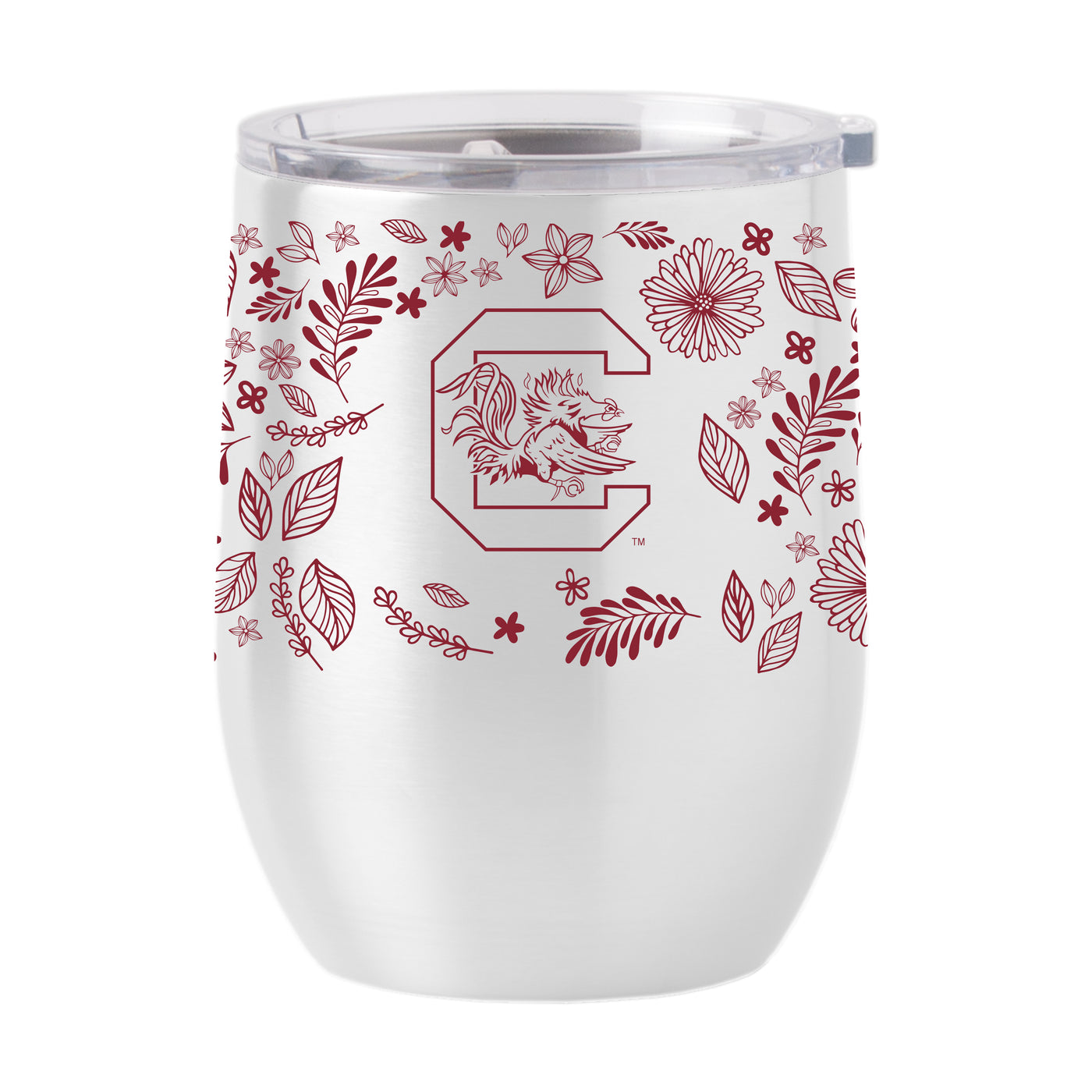 South Carolina 16oz Botanical Stainless Curved Beverage
