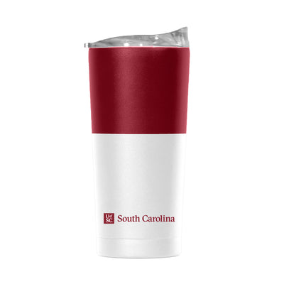 South Carolina 20oz Colorblock White Powder Coat Tumbler