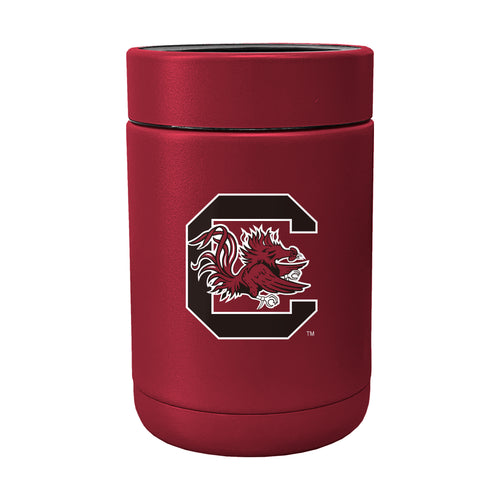 South Carolina Flipside Powder Coat Coolie by Logo Brands, insulated drinkware with team logo, black and white design.